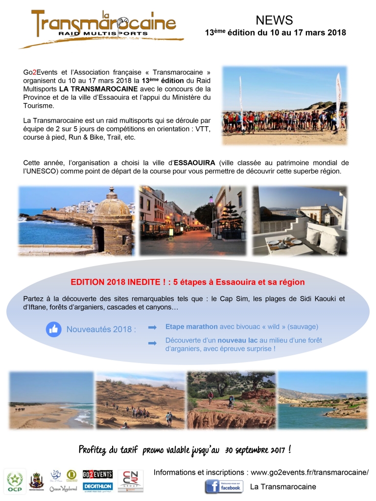 Transmarocaine 2018 - News - GO2EVENTS